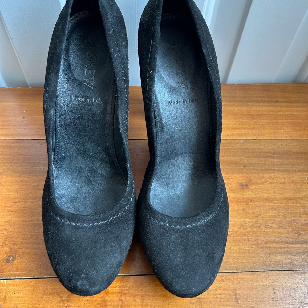 J. Crew Black Suede Heels